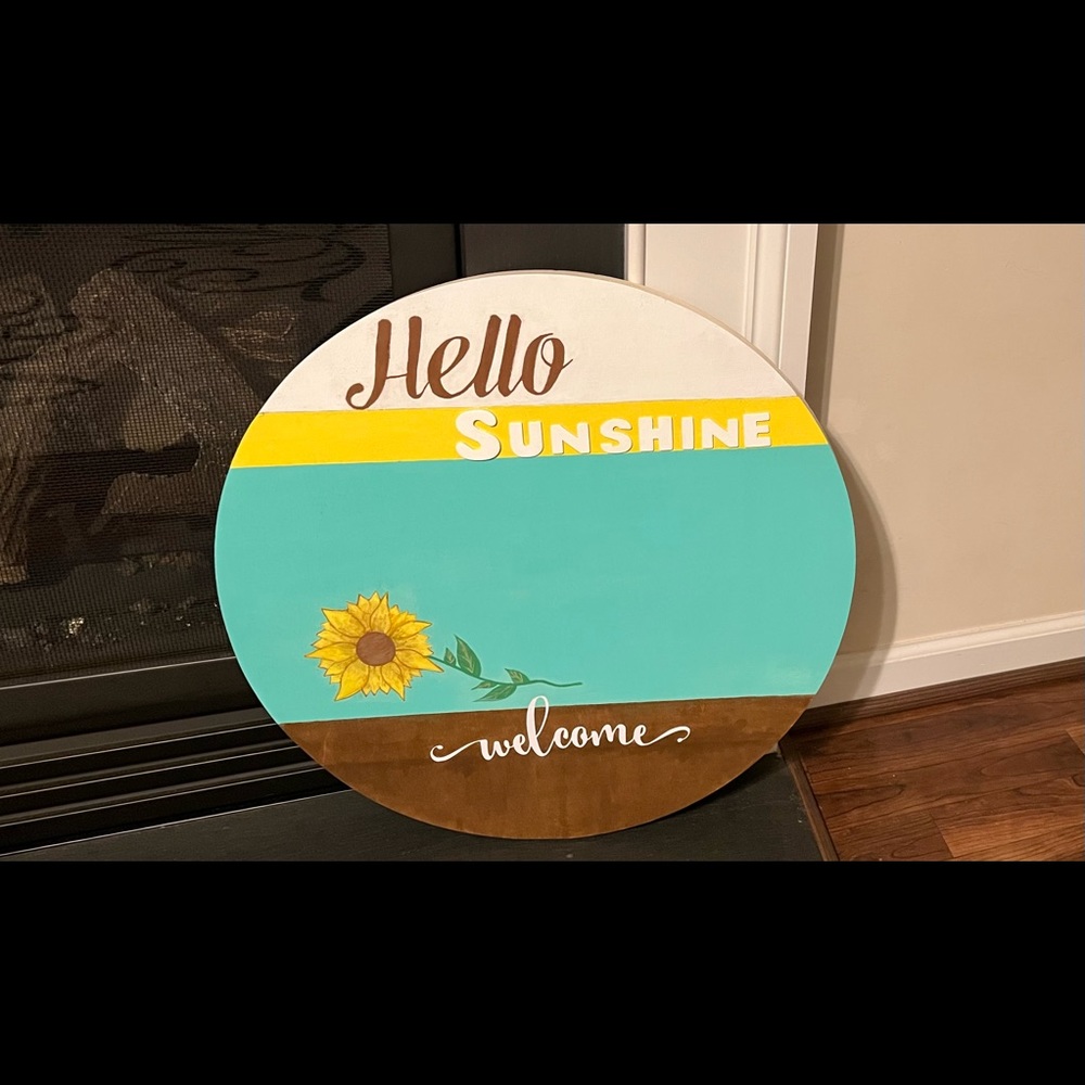 Hand painted wood decor.
